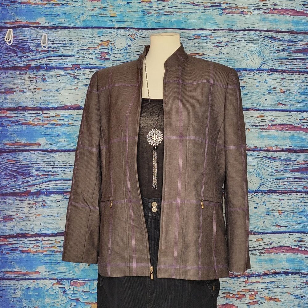 VTG grey carlisle wool blazer